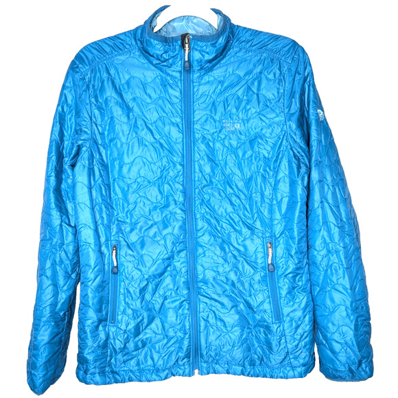 Mountain Hardware Womens Blue Quilted Jacket Outdoor Gorpcore Utility Packable M - Picture 1 of 6